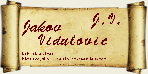Jakov Vidulović vizit kartica